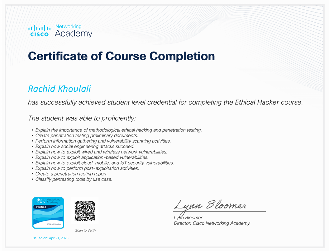 Certification Ethical Hacker