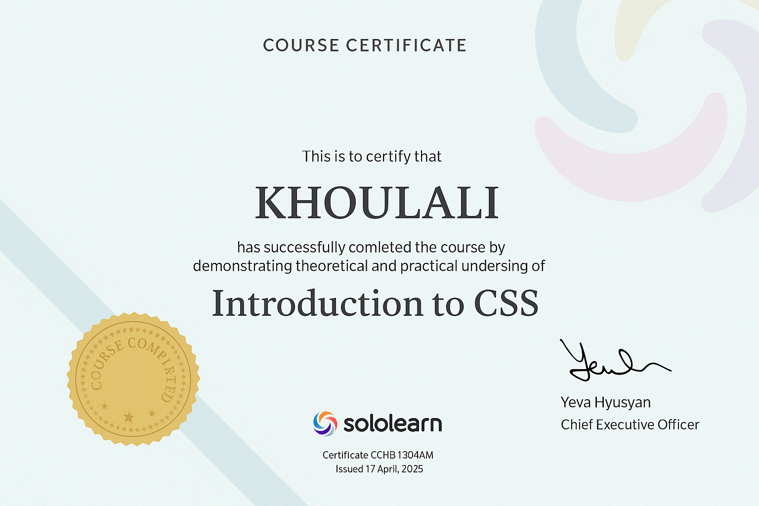 Certification CSS