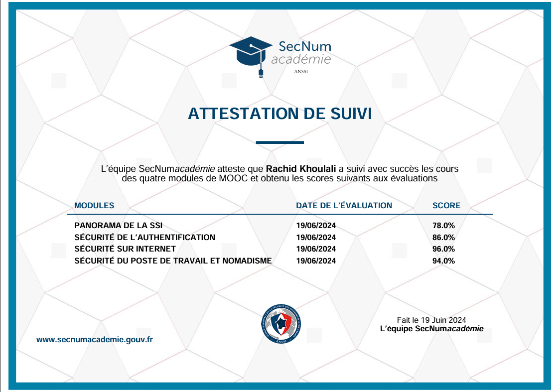 Certification ANSSI